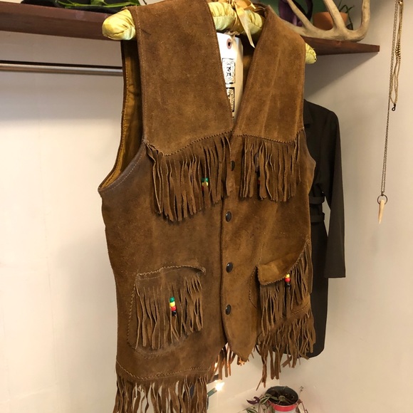 Vintage men’s small cowboy & western vest - Picture 5 of 15